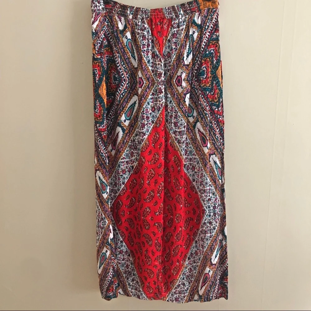 Boho Print Maxi Skirt w/ Pockets! - Picture 8 of 10